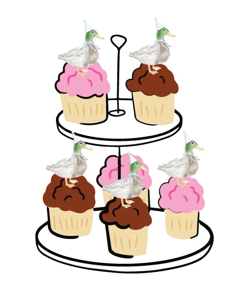 Party Duck Cupcake Toppers