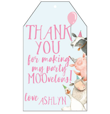 Barnyard Animals Favor Tags