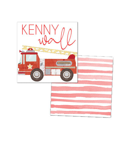 Firetruck Enclosure Cards