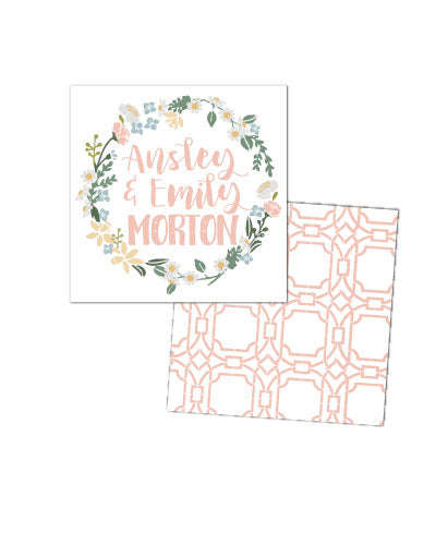 Floral Wreath Enclosure Cards