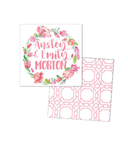 Floral Wreath Enclosure Cards