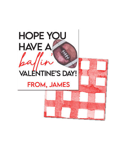 Football Valentines Tags