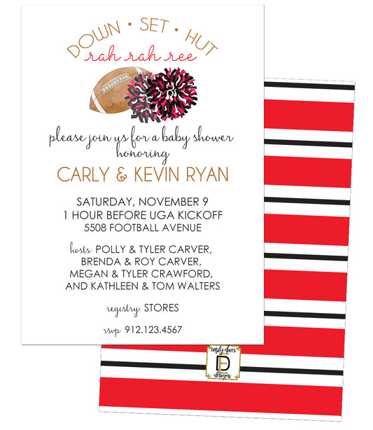 Football Baby Shower Invitation