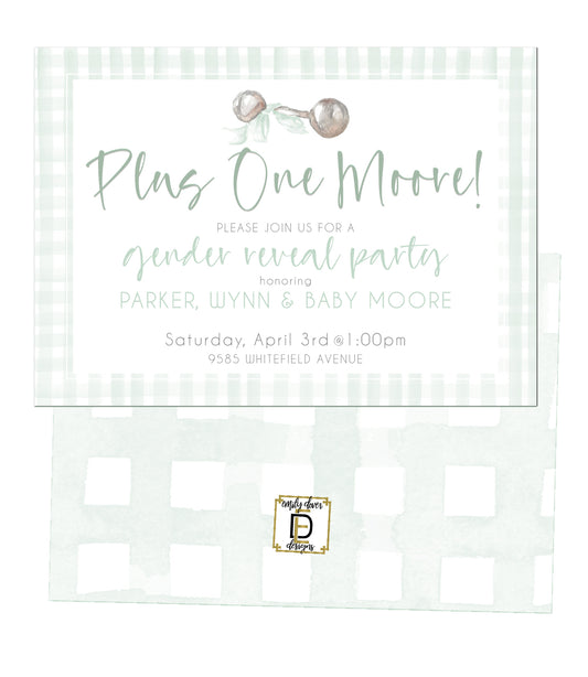 Rattle Gender Reveal Invitation