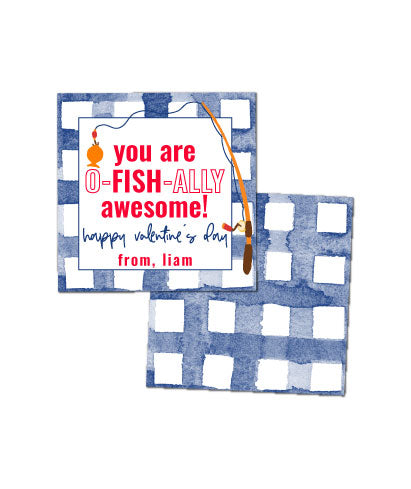 Goldfish Valentines Tags