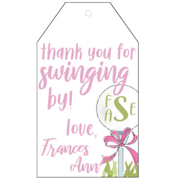 Golf Bow Favor Tags