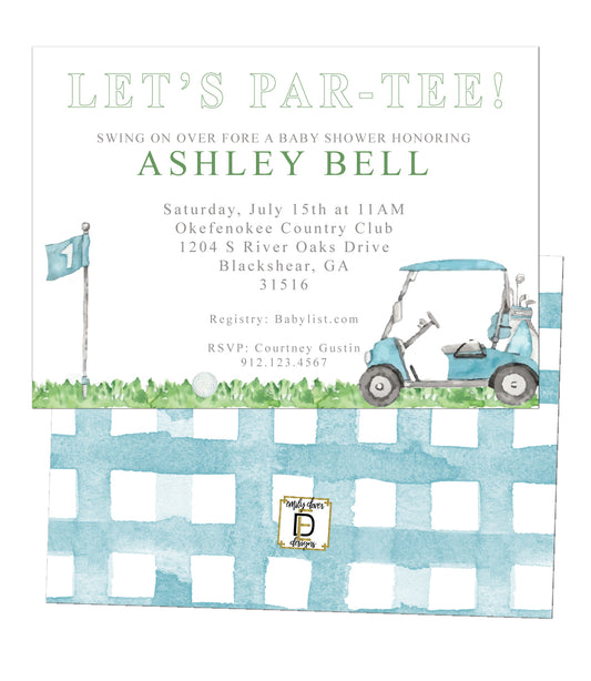 Golf Baby Shower Invitation