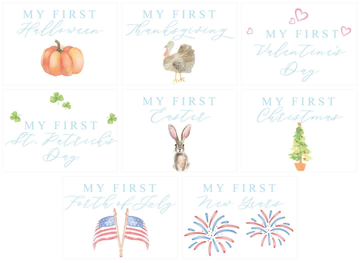 My First Holiday Milestone Cards
