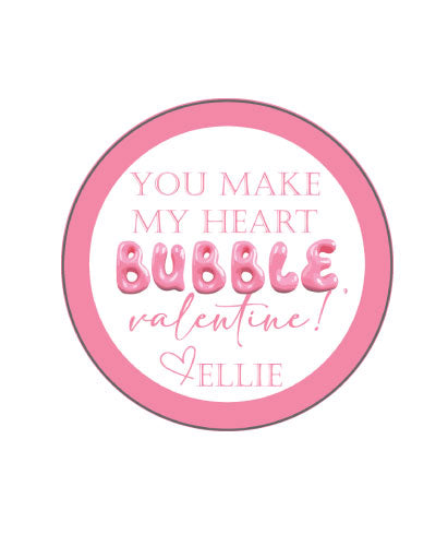 Hubba Bubba Valentines Labels