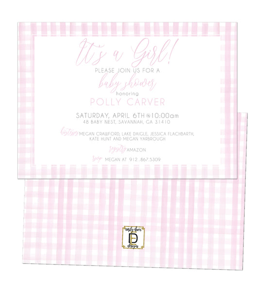 It's a Girl Baby Shower Invitation