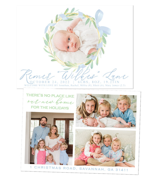 Merrier Announcement Christmas Card