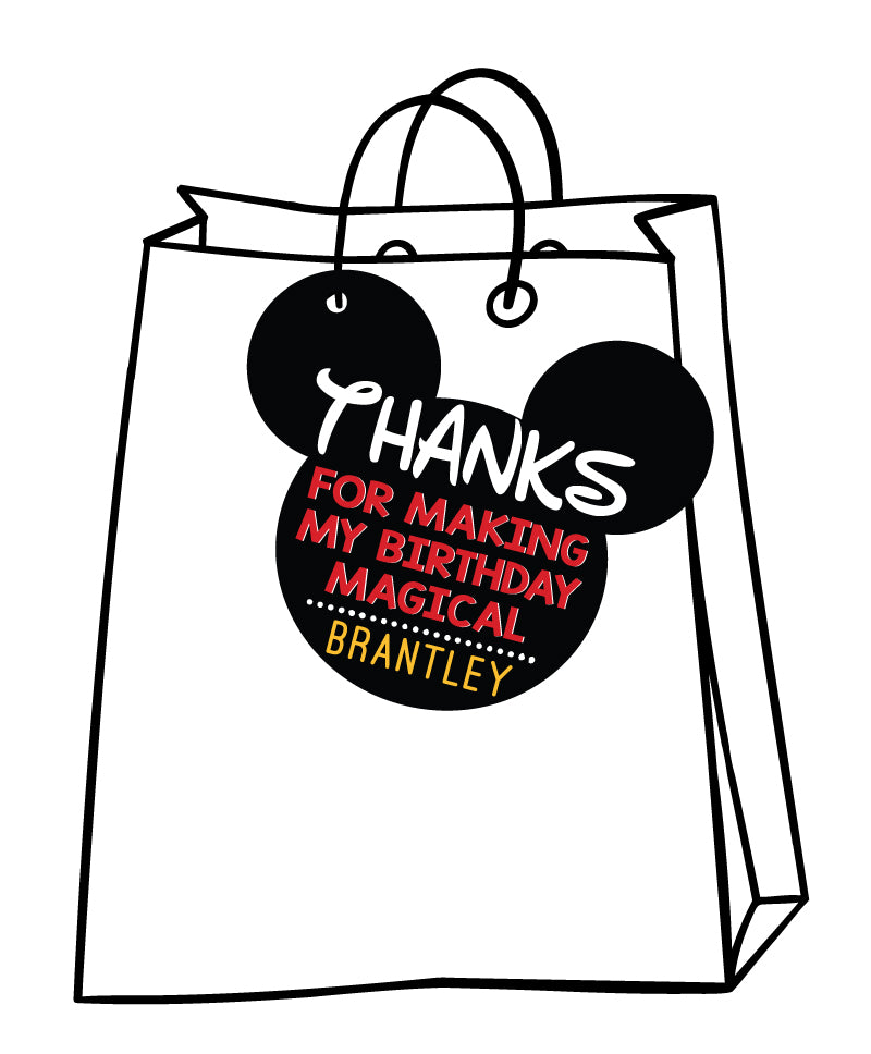 Mickey Cutout Favor Tags
