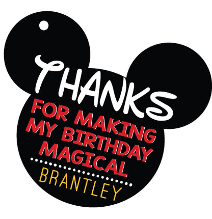 Mickey Cutout Favor Tags
