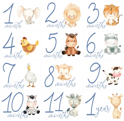 Animals Milestone Cards