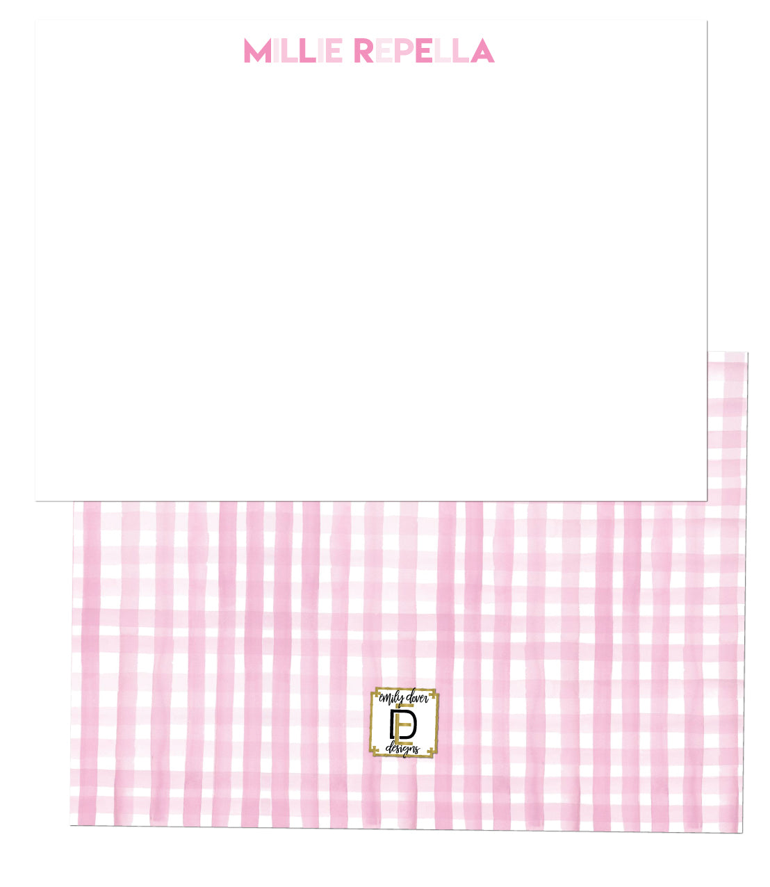 Gingham Notecards