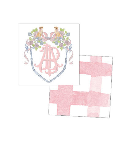 Monogram Crest Enclosure Cards