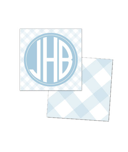 Monogram Gingham Enclosure Cards