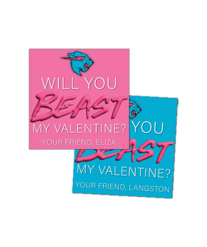 Mr. Beast Bars Valentines Tags