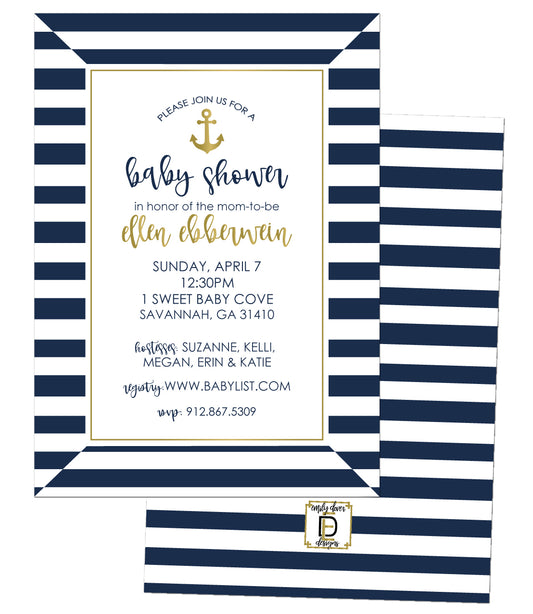 Nautical Baby Shower Invitation