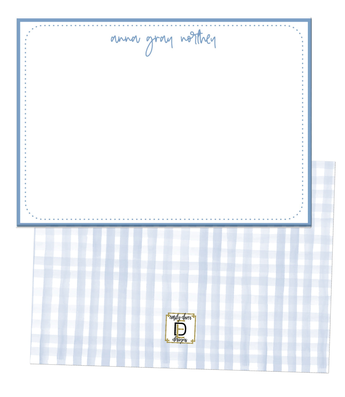 Gingham Notecards