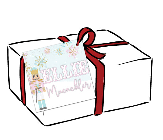 Pink Nutcracker Christmas Gift Tags