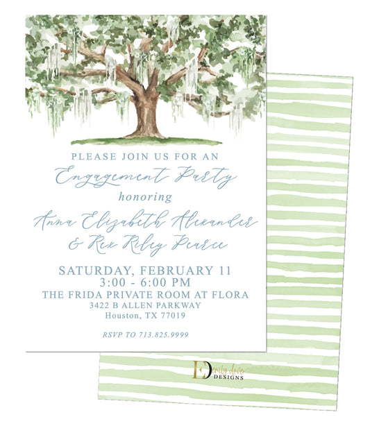 Oak Engagement Party Invitation
