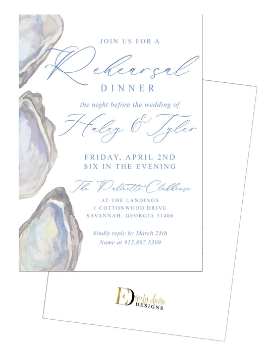 Oyster Rehearsal Dinner Invitation