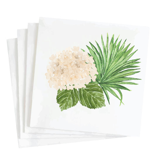Hydrangea Palm Cocktail Napkins