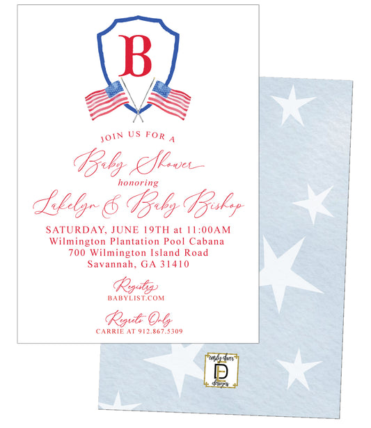Patriotic Baby Shower Invitation