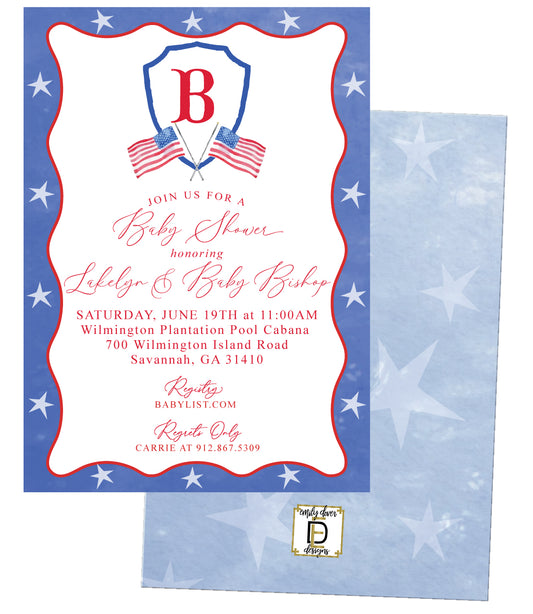 Patriotic Baby Shower Invitation