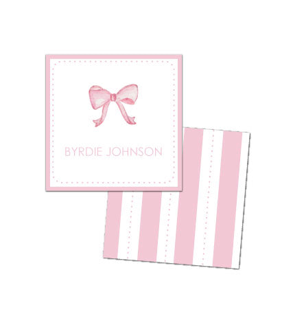 Pink Bow Enclosure Cards