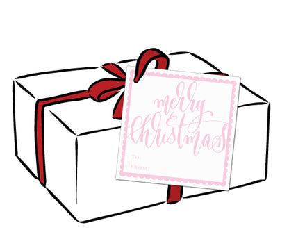 Pink Christmas Gift Tags/Labels