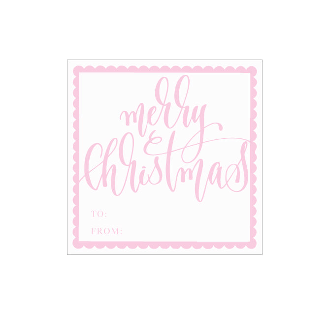 Pink Christmas Gift Tags/Labels