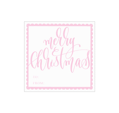 Pink Christmas Gift Tags/Labels