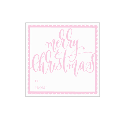 Pink Christmas Gift Tags/Labels