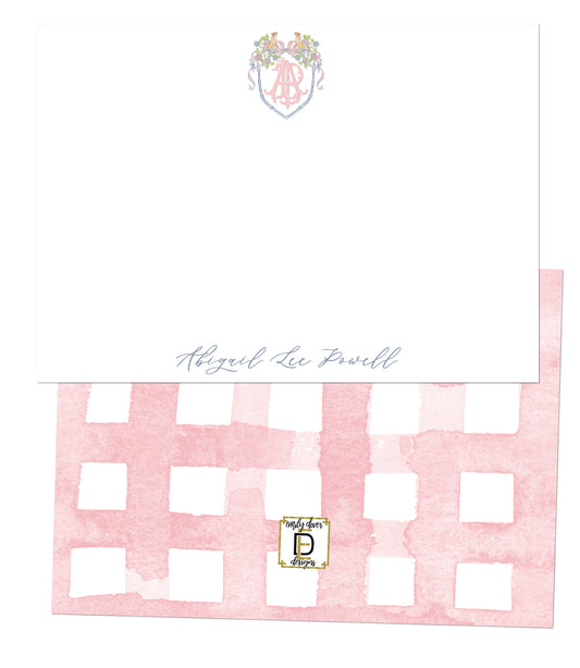 Monogram Crest Notecards