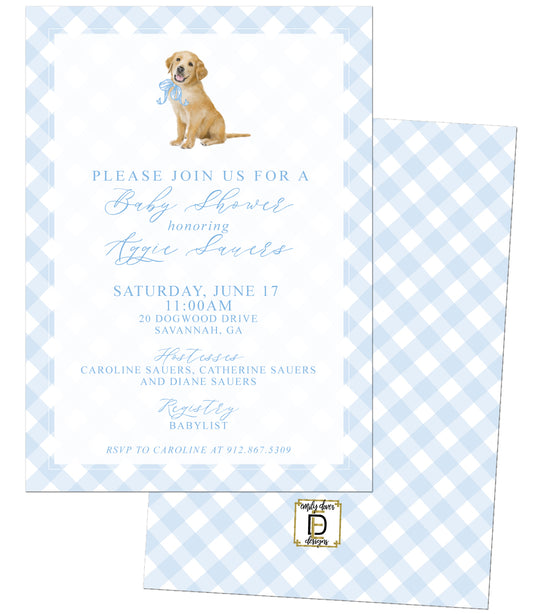 Pup Baby Shower Invitation