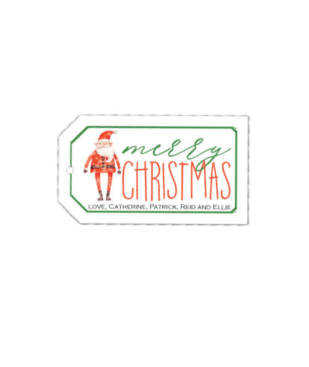 Santa Christmas Gift Tags