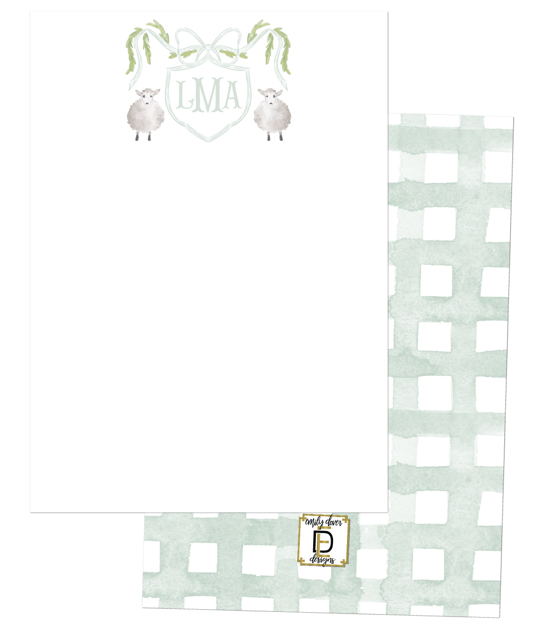 Monogram Crest Notecards