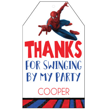 Spiderman Favor Tags