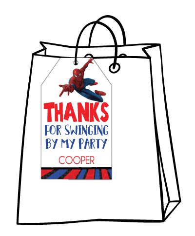 Spiderman Favor Tags