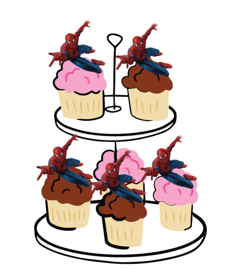 Spiderman Cupcake Toppers