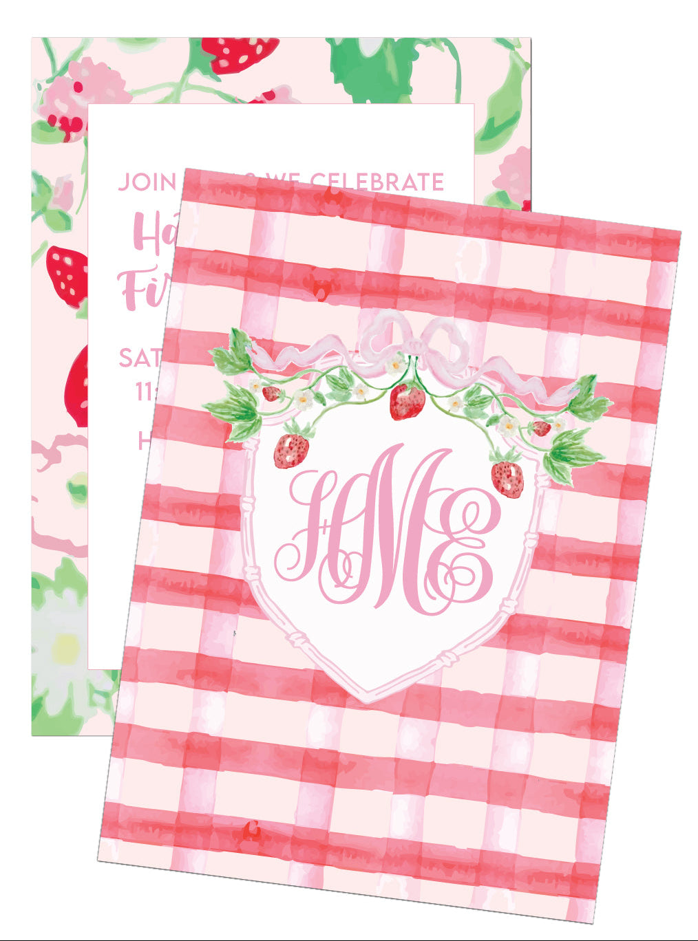 🍓 Berry First Birthday Invitation