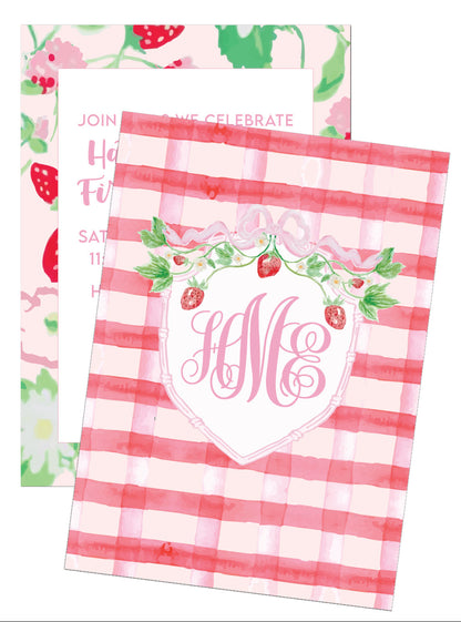 🍓 Berry First Birthday Invitation