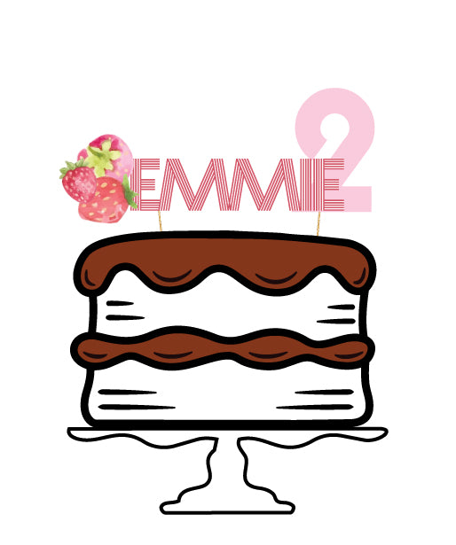 Strawberry Cake Topper
