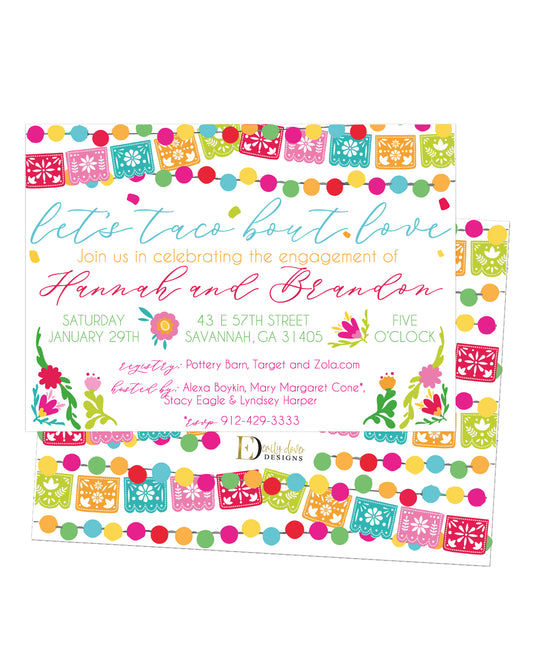 Fiesta Engagement Party Invitation