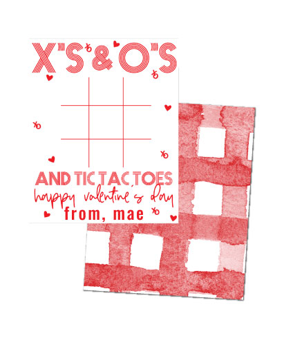 Tic TAC Toe Valentines Tags