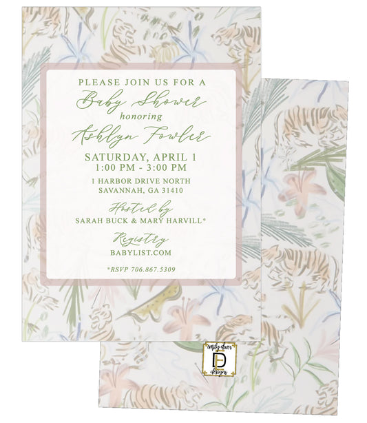 Tiger Baby Shower Invitation