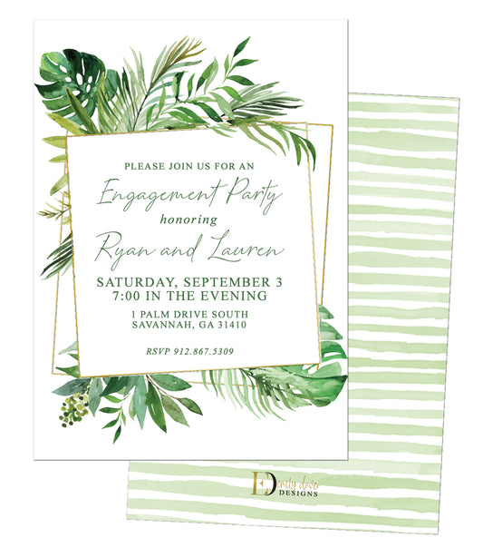 Tropical Engagement Party Invitation