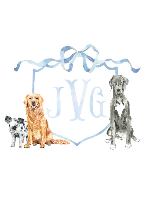 Custom Monogram Crest Deposit